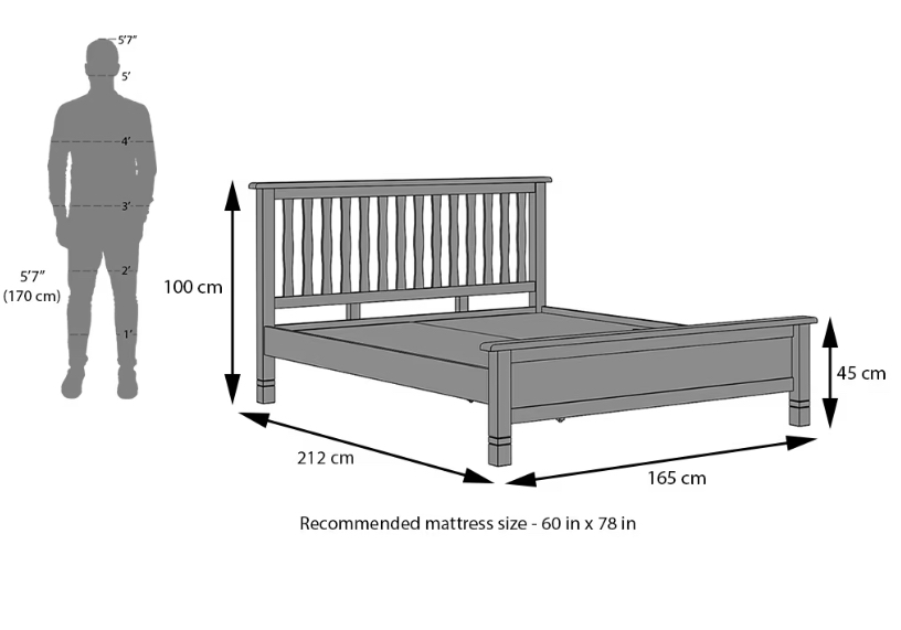 Raynor Solid Wood Queen Size Bed Without Storage (Amber Walnut Finish) - Image 3
